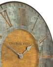Thomas Kent Florentine Star wall clock by Gallery Direct, 21-inch round clock with a vintage star design and black numerals.