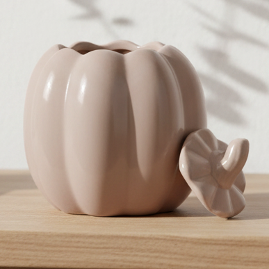 Tall Taupe Pumpkin Oil Burner