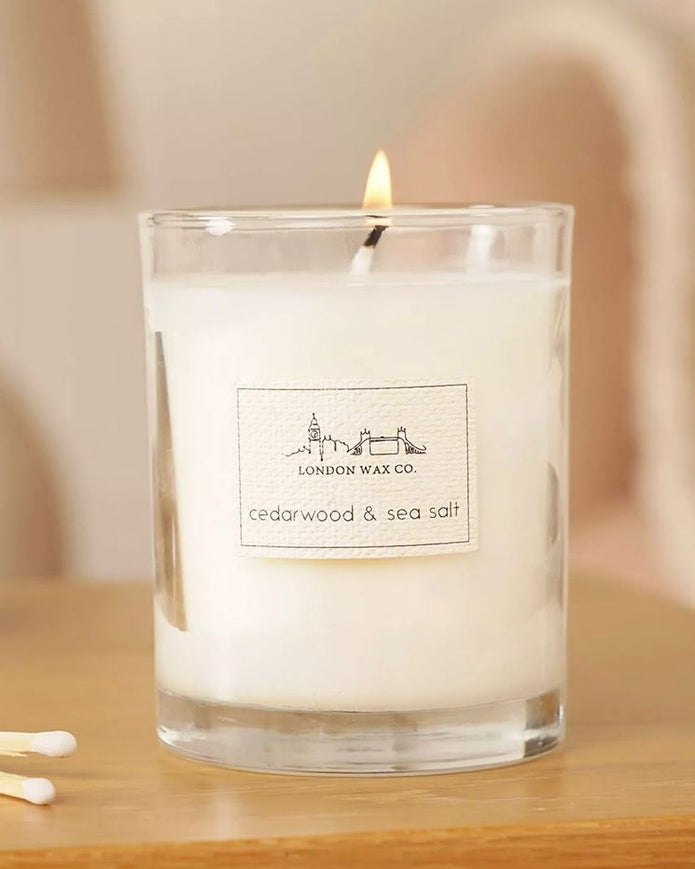 London Wax Company Lidded Candle - Cedarwood and Sea Salt