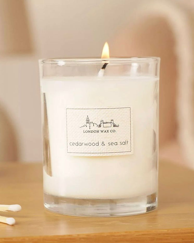 London Wax Company Lidded Candle - Cedarwood and Sea Salt
