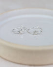 Sterling Silver Charm Hoop Earrings