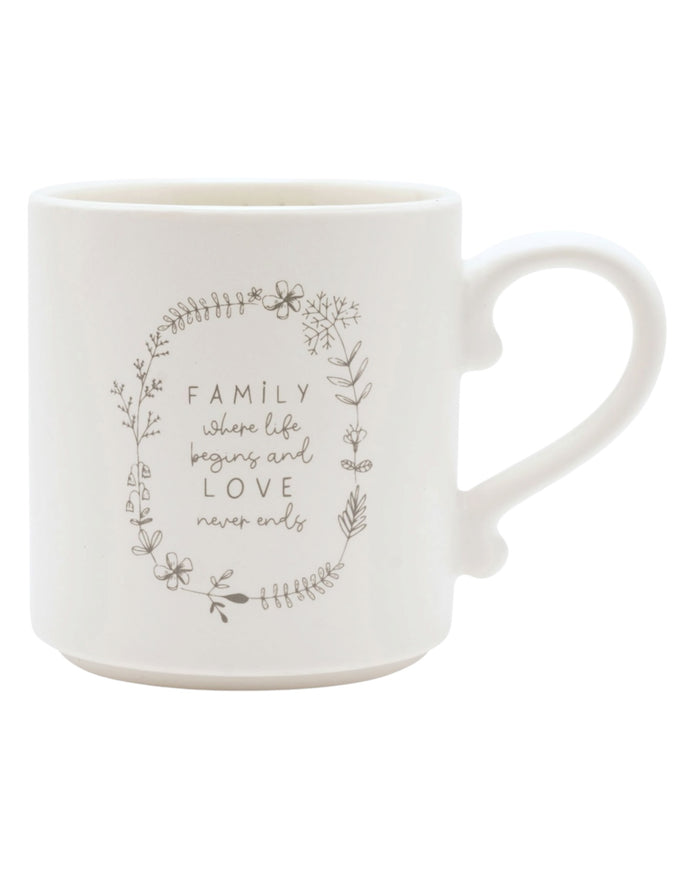 Beige Moments Mug - Family - Neutral Ceramic Coffee Cup