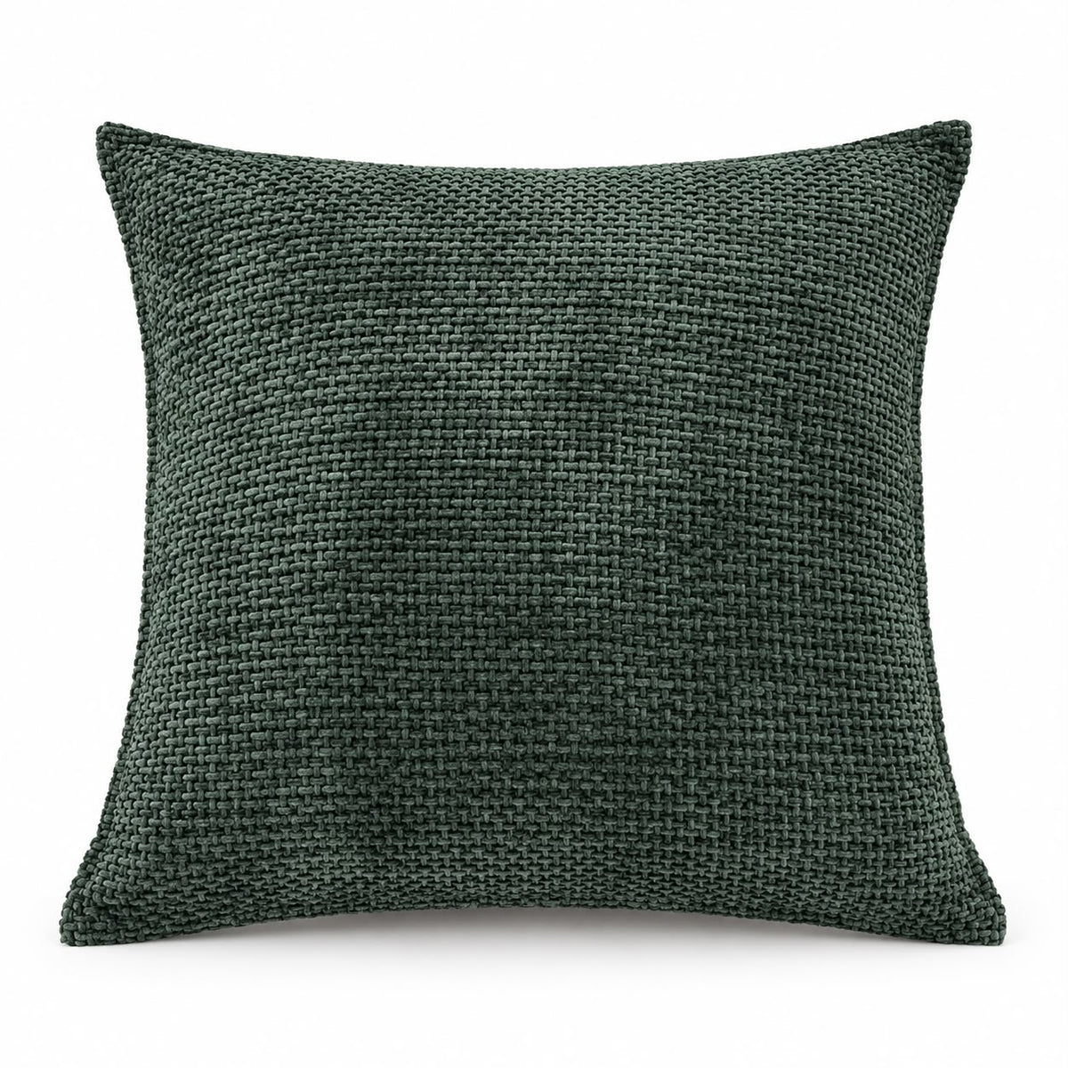 Olive Green Woven Design Cushion Cover
