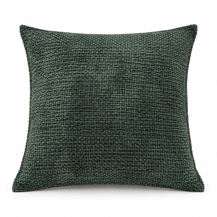 Olive Green Woven Design Cushion Cover