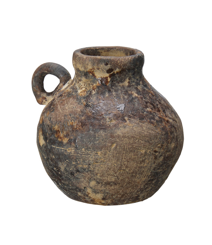 Brown Ceramic Flagon Jug Vase