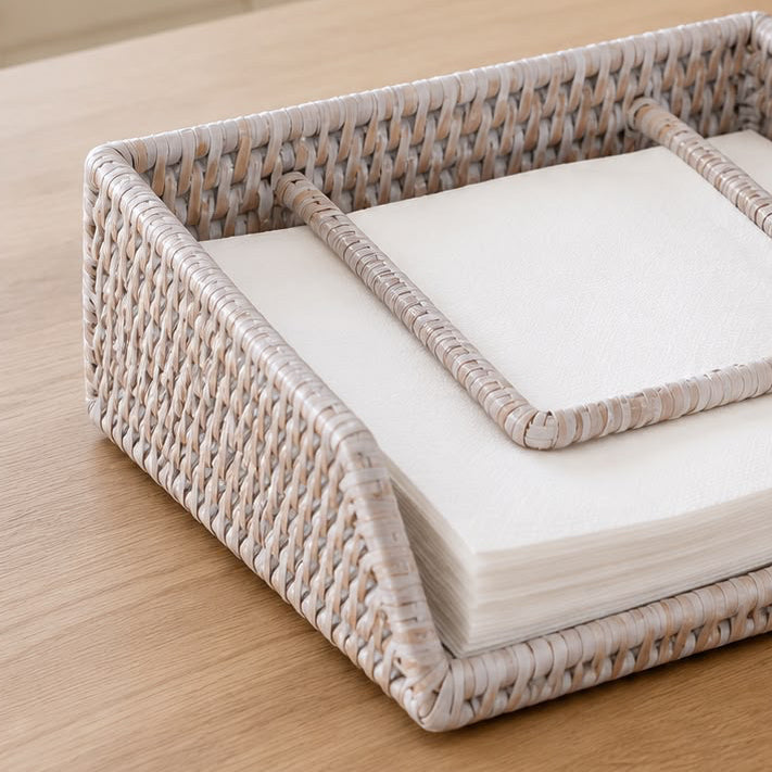 Wickham Rattan Napkin Holder With Weight
