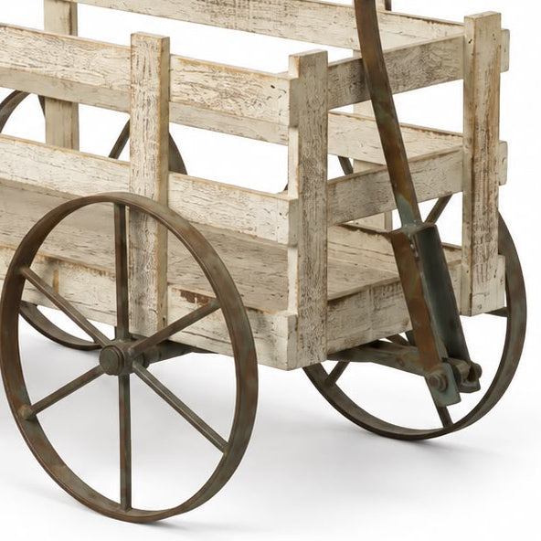 Wooden Market Flower Cart