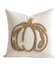 Beige Chenille Pumpkin Cushion Cover