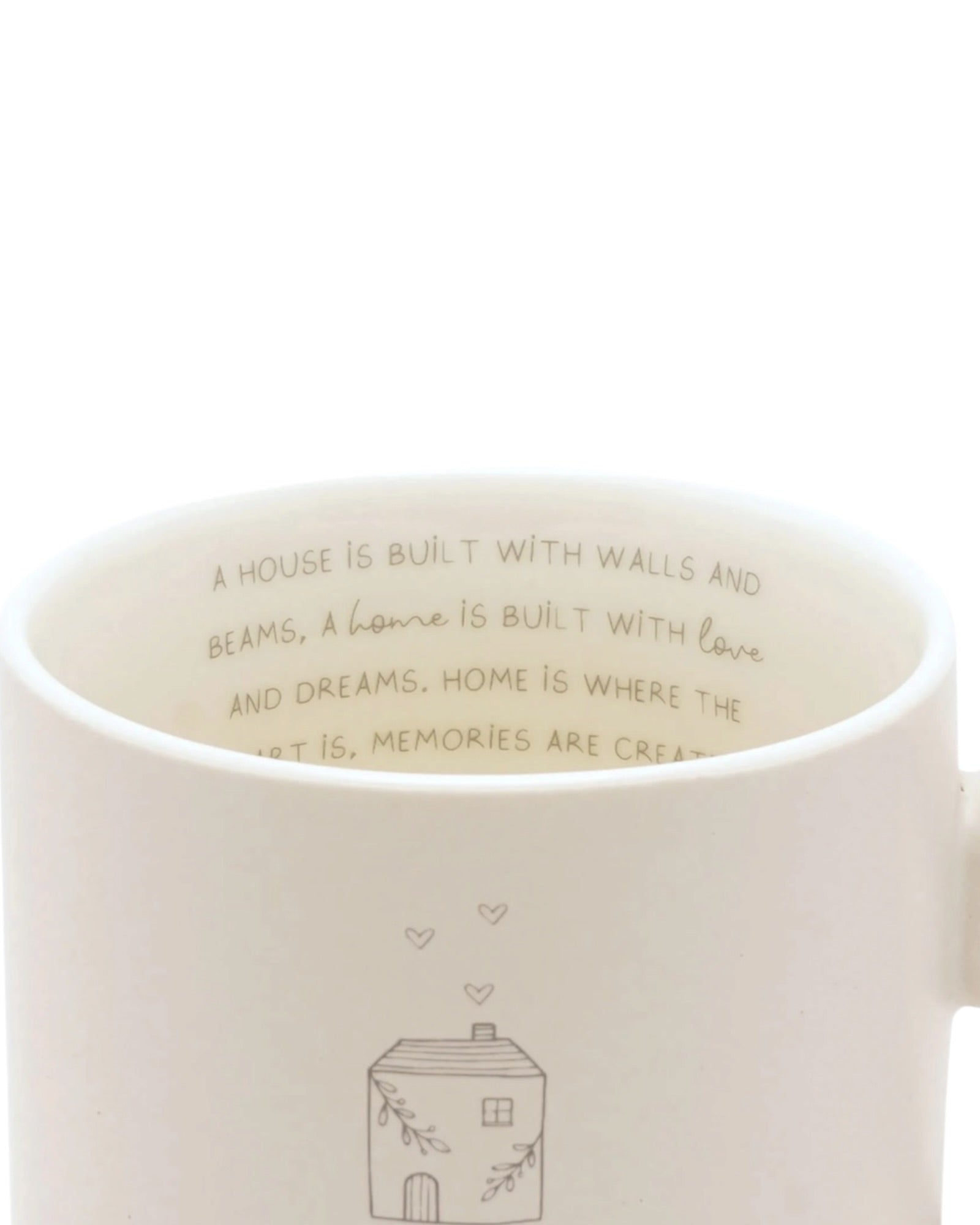 Beige Moments Mug - Happy Home - Neutral Ceramic Coffee Cup