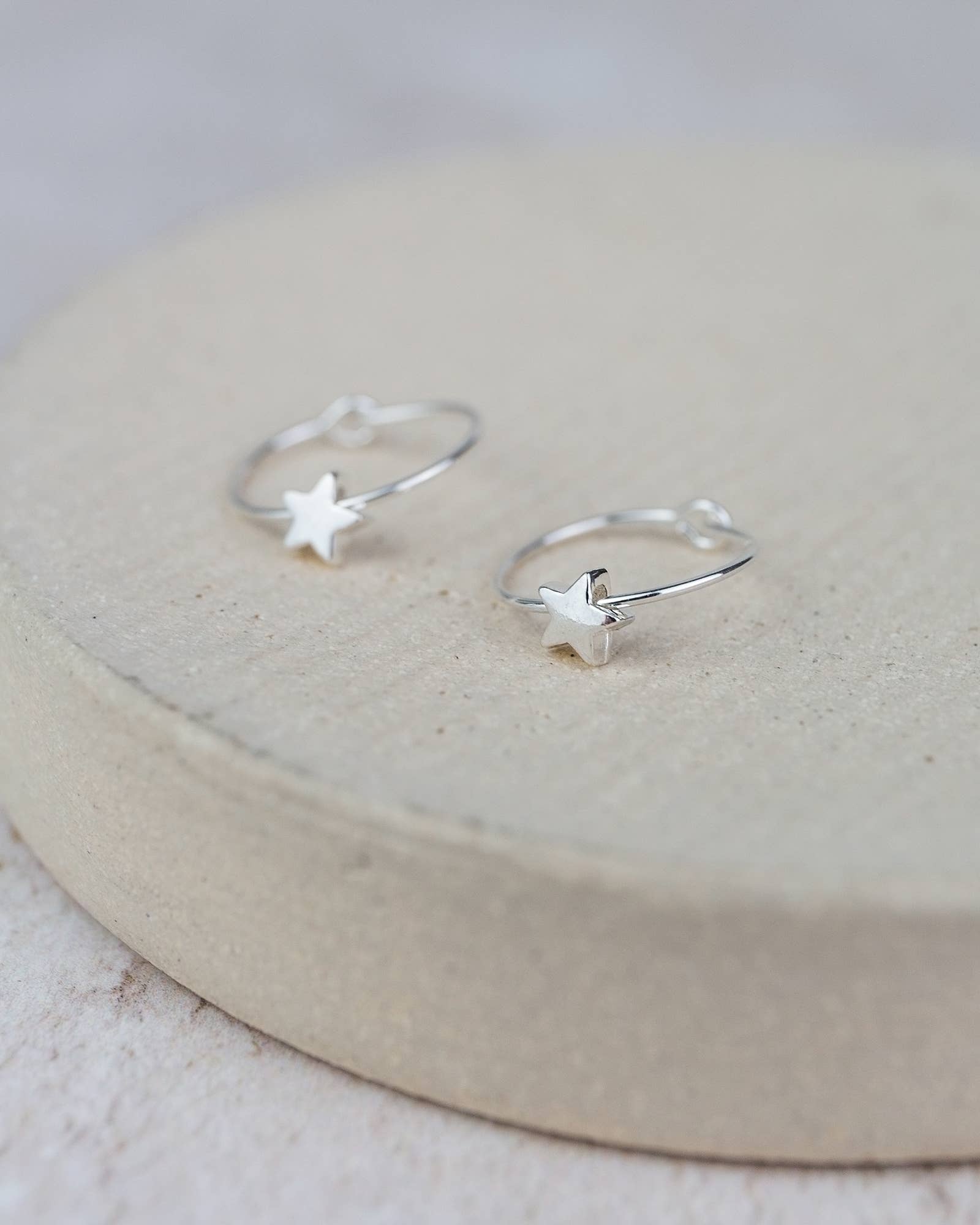 Sterling Silver Charm Hoop Earrings