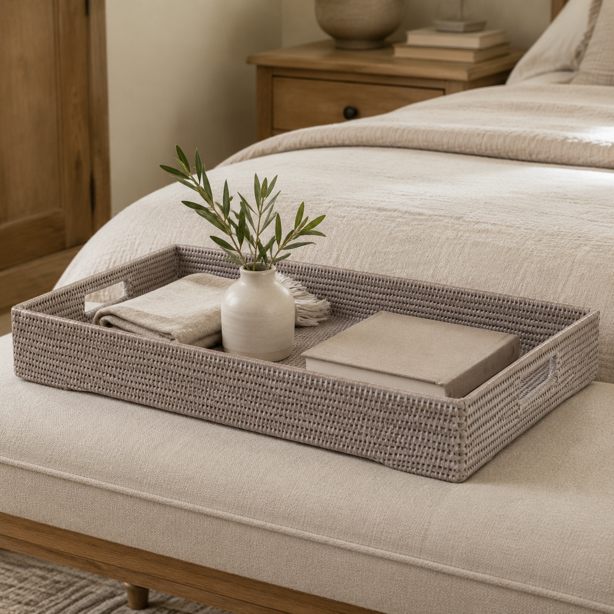 Wickham Rattan Extra Large Rectangle Tray