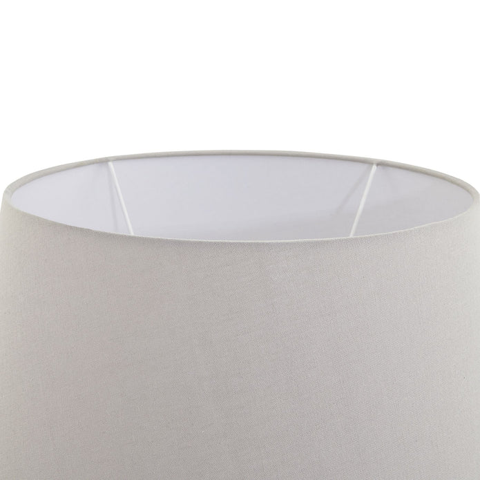 Hill Interiors Regola Large Ribbed Stone Lamp, modern lighting fixture with textured ribbed stone surface and sleek design.