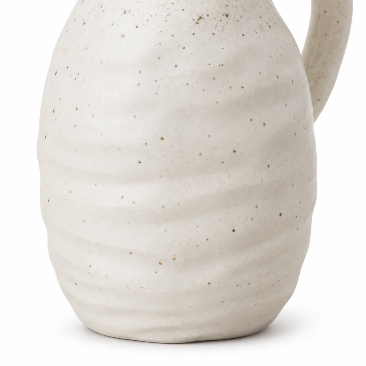 Natural Cream Speckled Ceramic Jug Vase