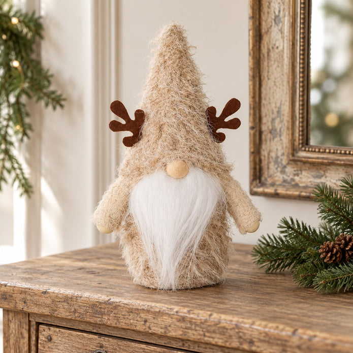 Cream & Brown Gonks With Antlers