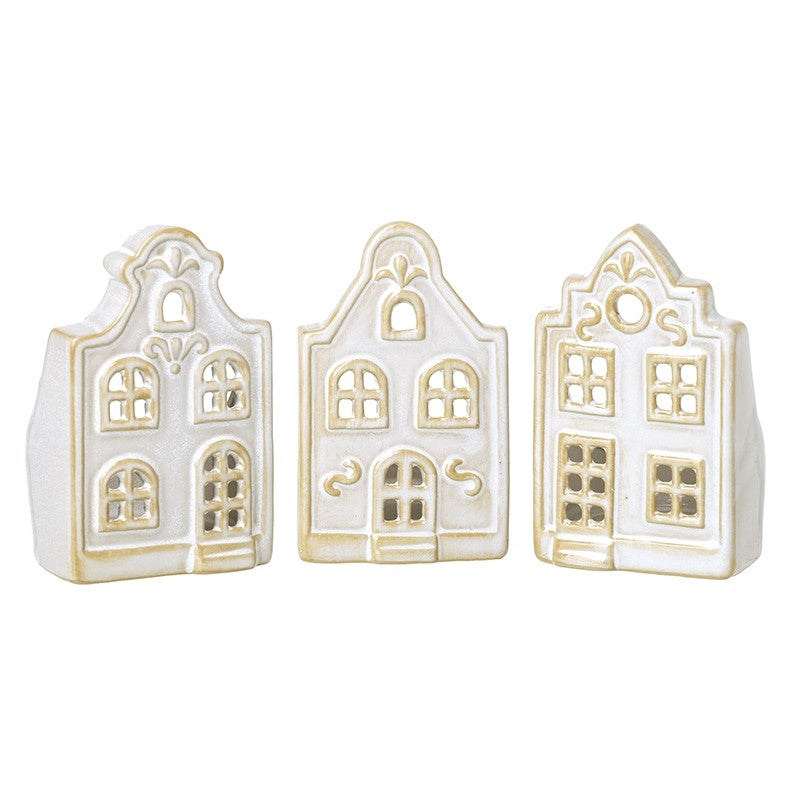 White Dutch House Tealight Holder