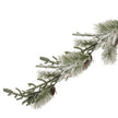 Snowy Spruce And Norfolk Pine Garland, close-up of snowy needles and pinecones