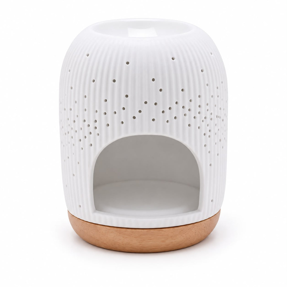 White Ceramic Loire Wax Melt & Oil Burner - Polka Dot — product image 4