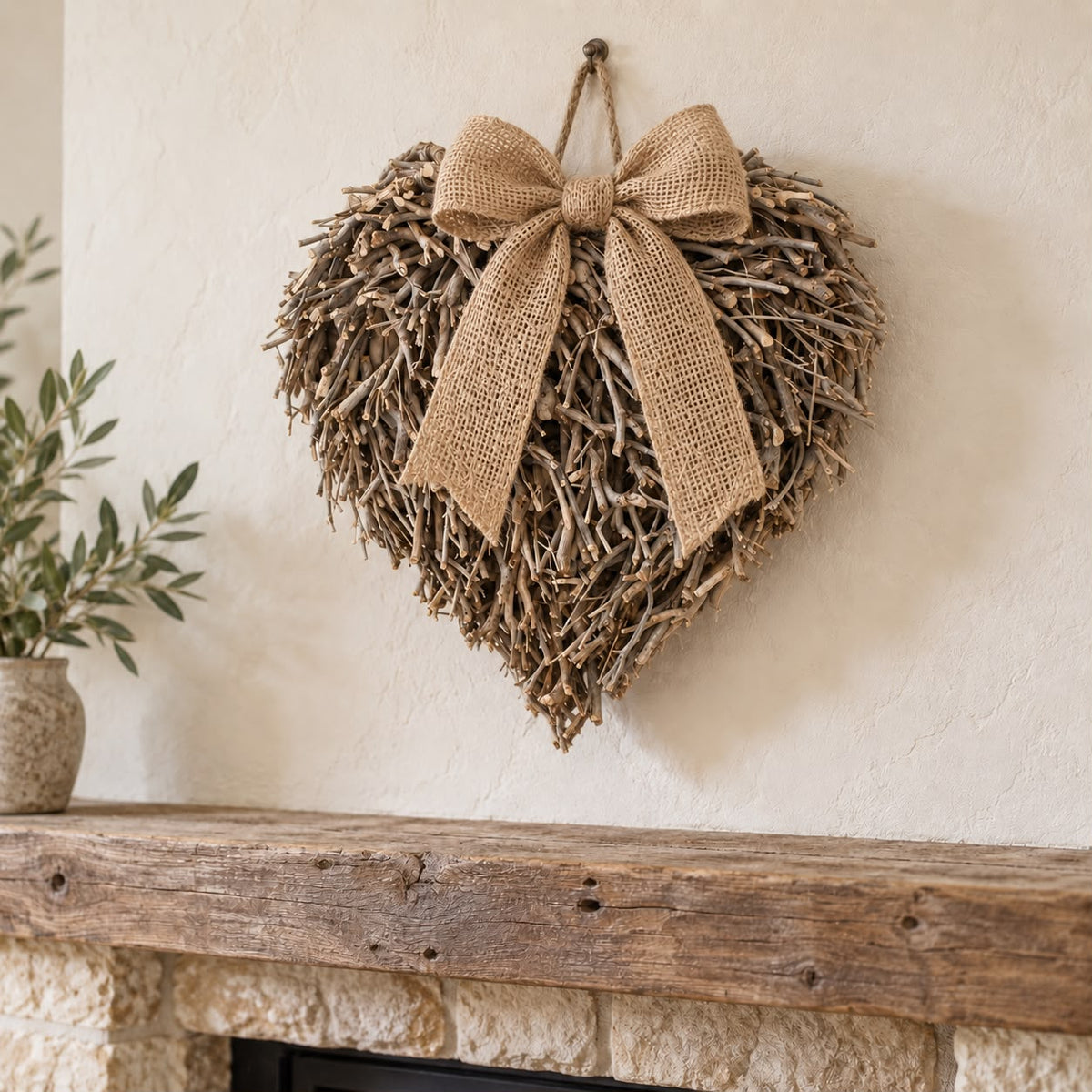 Tea branch heart deco