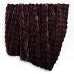 Burgundy Luxury Faux Fur Blanket Throw