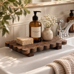 Dark Wood Scallop Riser Tray