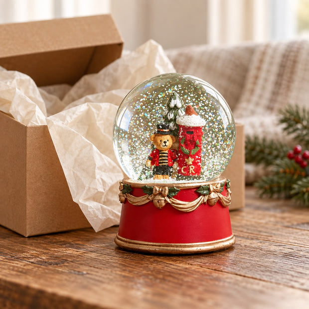Musical Traditional Teddy Snow Globe
