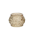 Beige Glass Bubble Candle Pot Holder