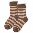 Cosy Cuff Socks - Beige Stripe