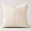 Ivory Cream Textured Stripe Velveteen Cushion Cover