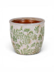 Green Floral Plant Pot