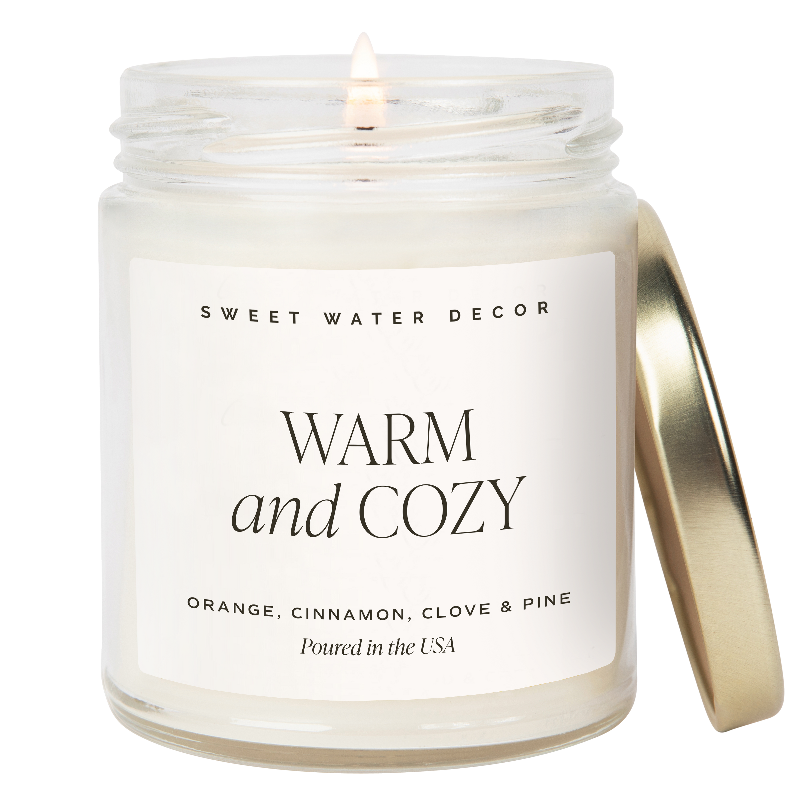 Warm and Cozy 9 oz Soy Candle - Christmas Decor & Gifts