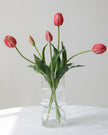 Tulip Stems - Bunch of 5 Artificial Spring Flowers - Deep Pink