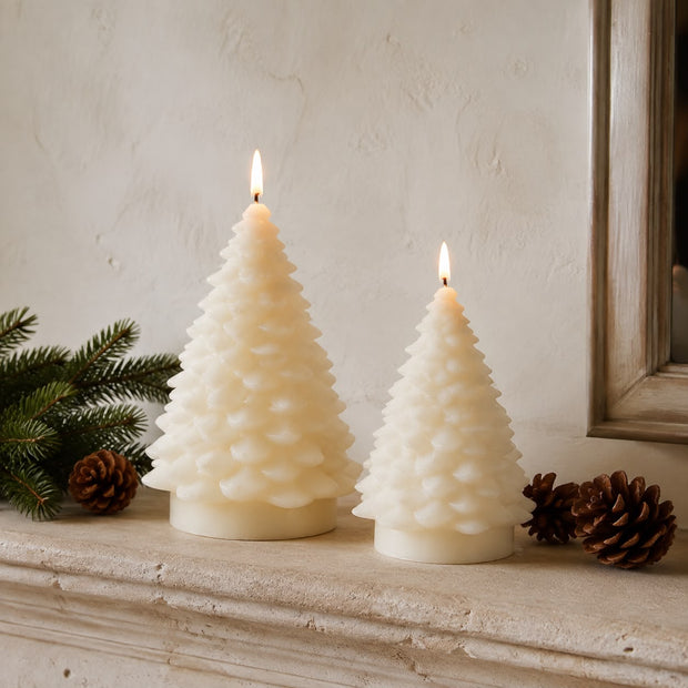 LED Light Up White Christmas Tree Candle
