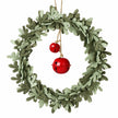 Felt Wreath With Red Bell
