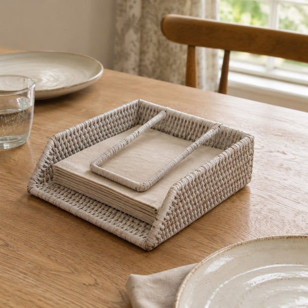 Rattan Napkin Holder With Weight