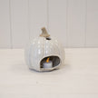 Stone Glazed Ceramic Pumpkin Tealight Candle Holder