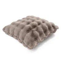 Beige Luxury Faux Fur Cushion