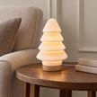 White Porcelain Christmas Tree Tiered Lamp