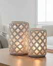 Stone Lattice Hurricane Lantern