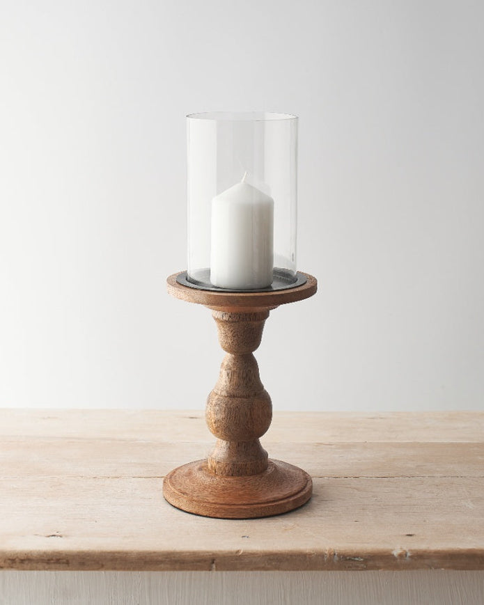 Glass Pillar Candle Holder