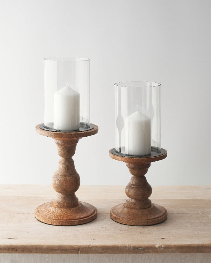 Glass Pillar Candle Holder