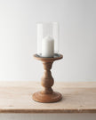 Glass Pillar Candle Holder