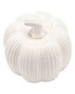 White Ceramic Ribbed Pumpkin