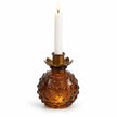 Round Glass Bud Vase - Amber