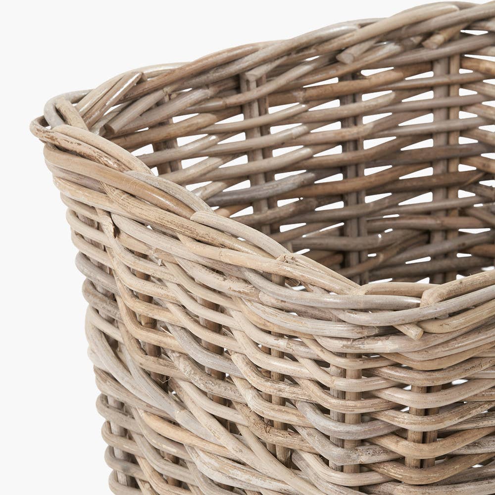 Burley Rattan Square Waste Paper Bin