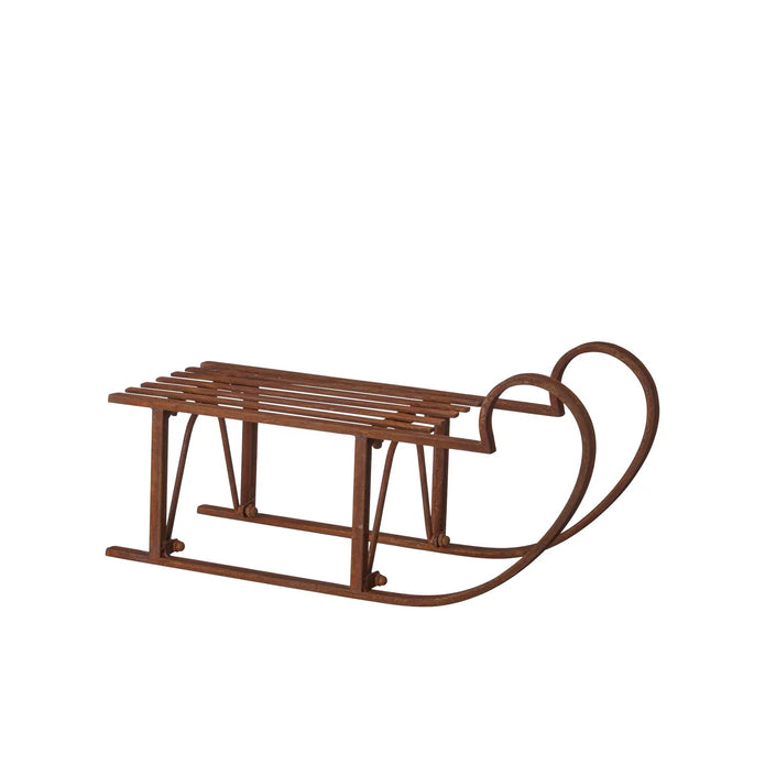 Rustic Metal Christmas Sleigh Decoration