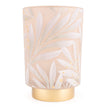 Cream and gold LED glass lantern from Candlelight Products Ltd, illuminated home decor with light-up features.