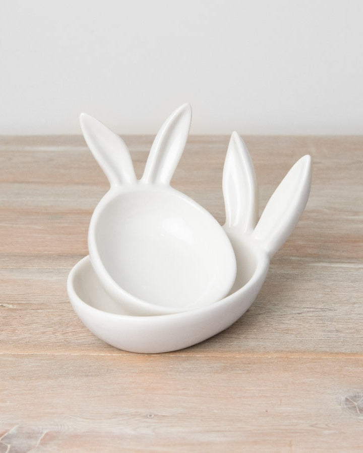 White Ceramic Bunny Dish