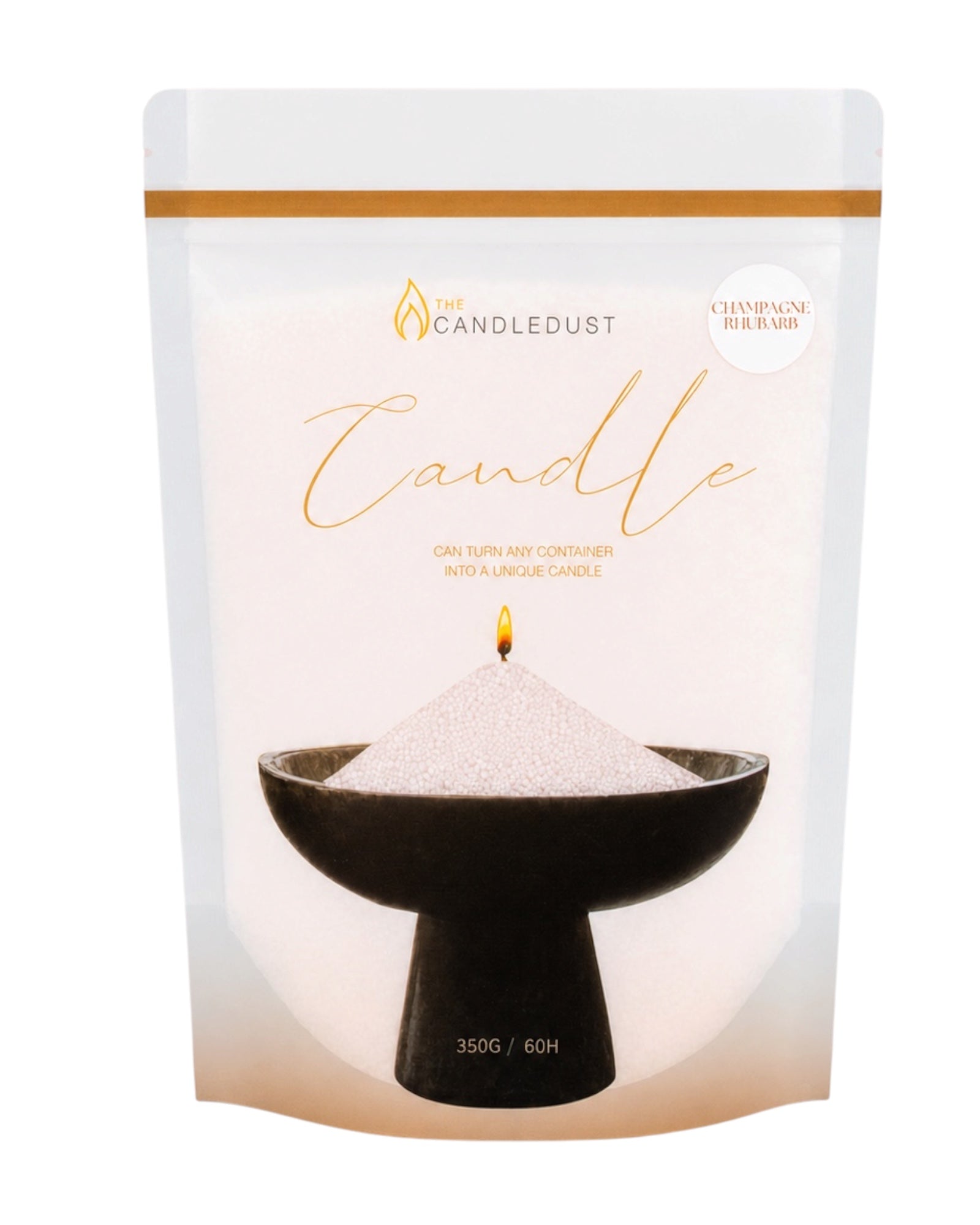 White Scented Candle Sand Kit –  Champagne Rhubarb