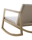 Cream boucle Sherpa rocking chair by Starlight Express with plush fabric and modern design, perfect for cozy living spaces.