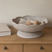 Rattan Scalloped Footed Fruit Bowl